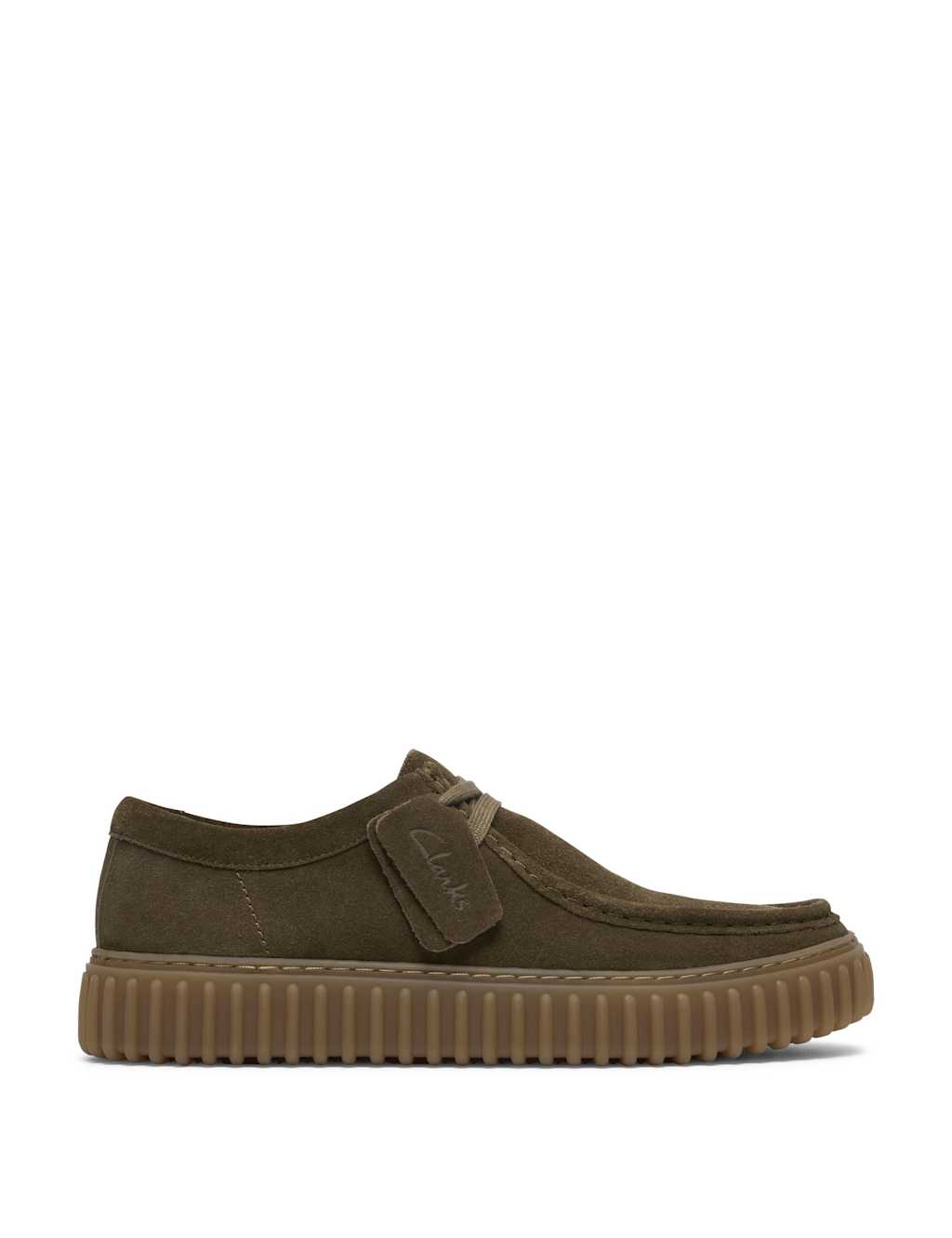 Clarks Men's Torhill Lo Suede Walking Shoes - 10 - Olive - Available at M&S