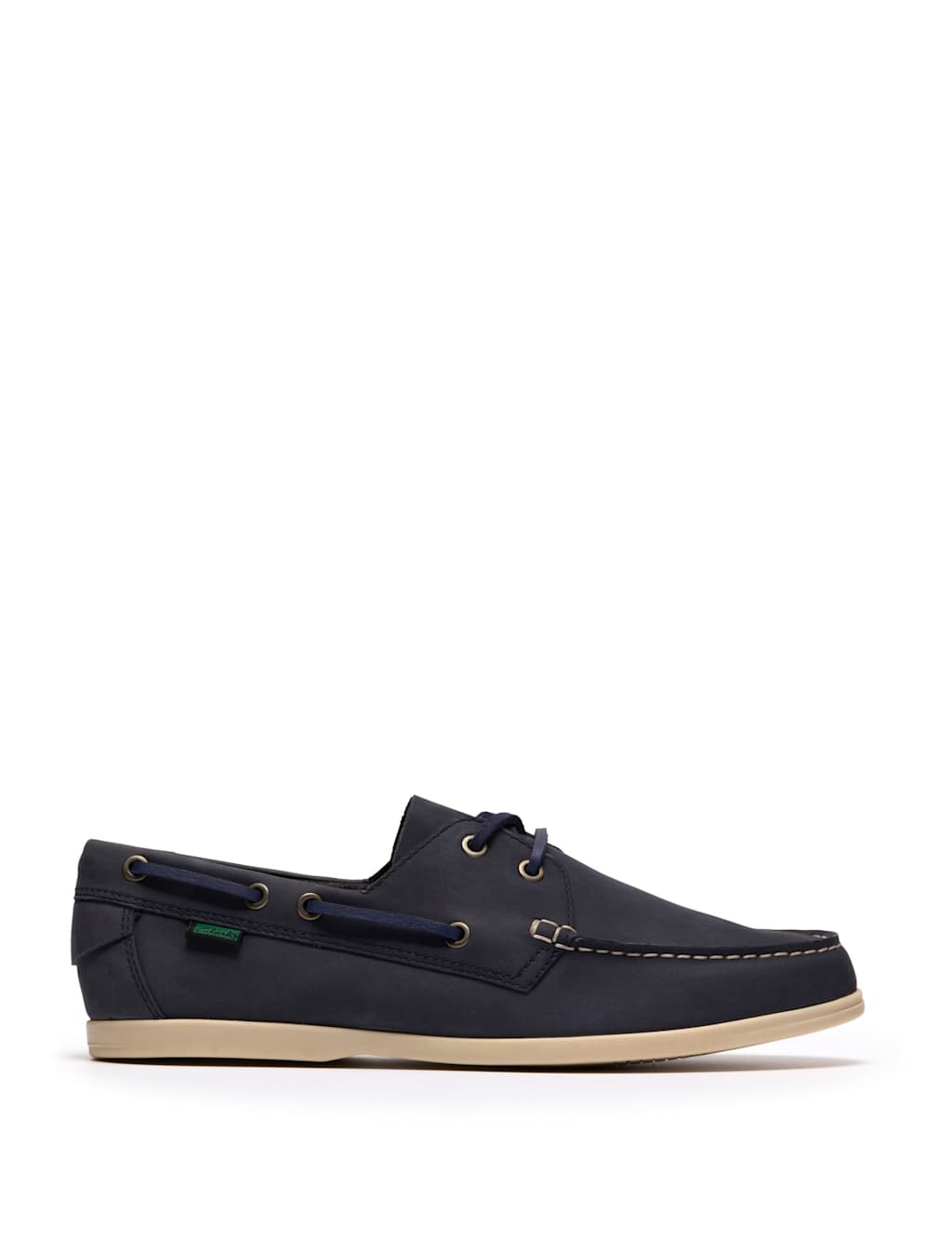 Clarks Men's Nubuck Boat Shoes - 8 - Navy - Available at M&S
