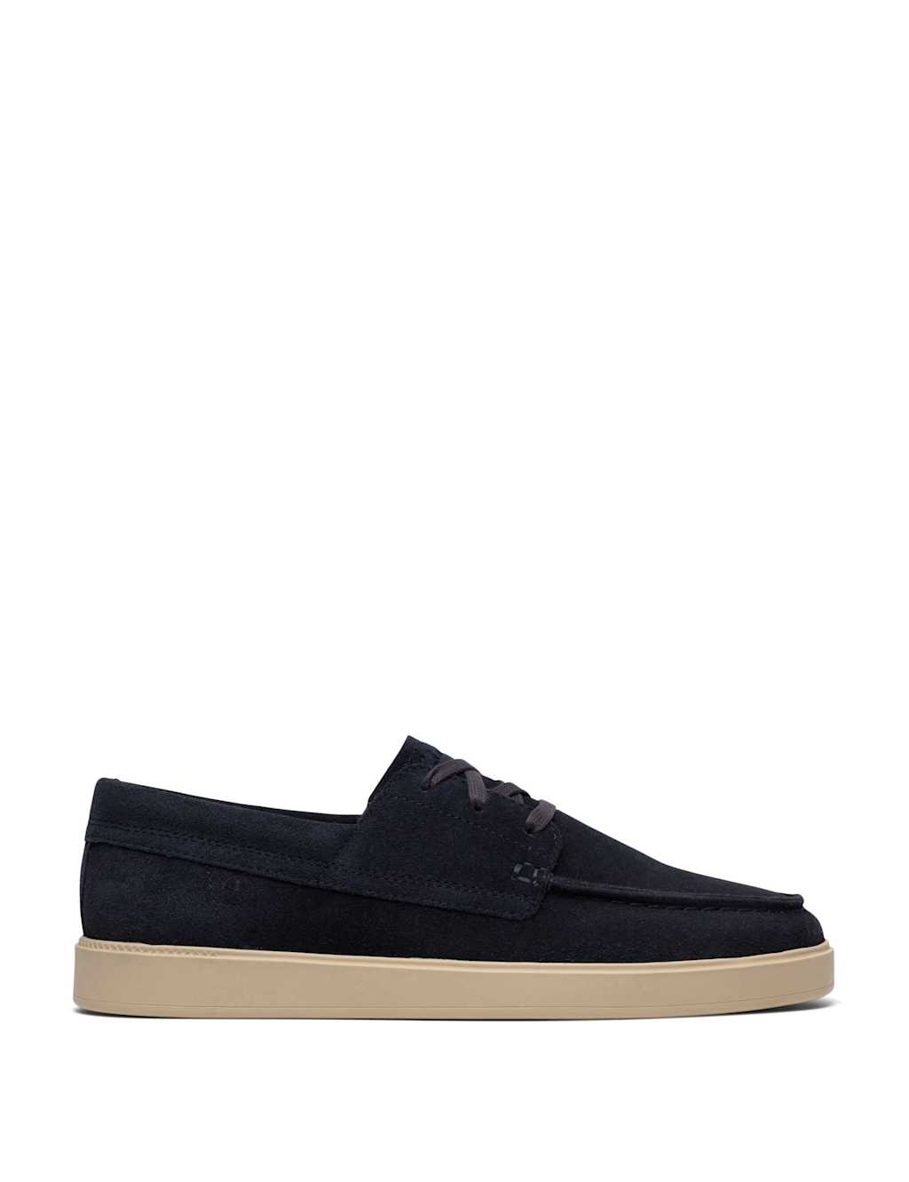 Clarks Men's Suede Boat Shoes - 9 - Navy - Available at M&S