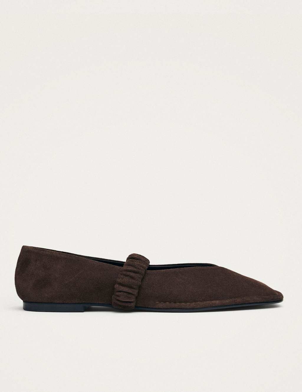 Alohas Women's Suede Slip On Flat Pumps - 6 - Brown - Available at M&S