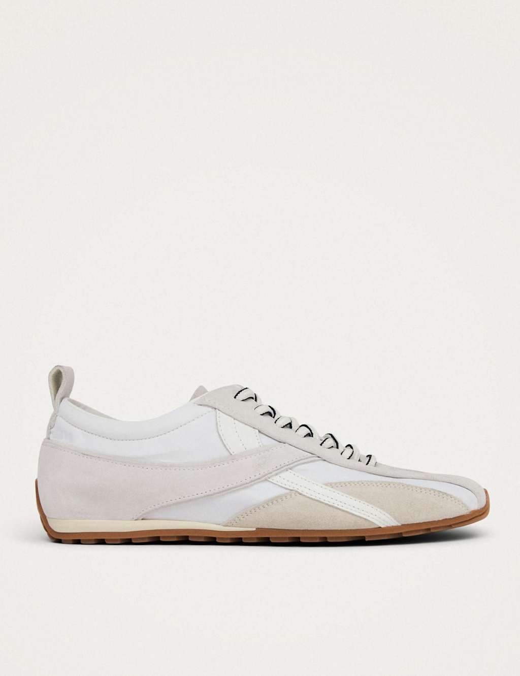 Alohas Women's Suede Lace Up Trainers - 4 - White - Available at M&S
