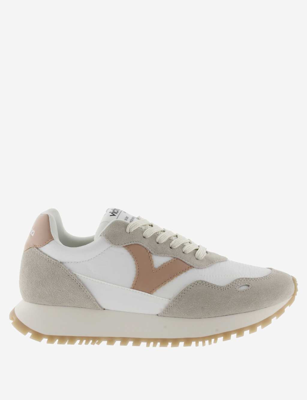 Victoria Women's Lace Up Colour Block Trainers - 5 - Grey Mix - Available at M&S
