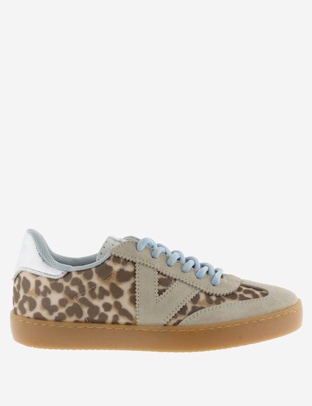 Victoria Women's Leopard Print Cup Sole Trainers - 7 - Beige - Available at M&S