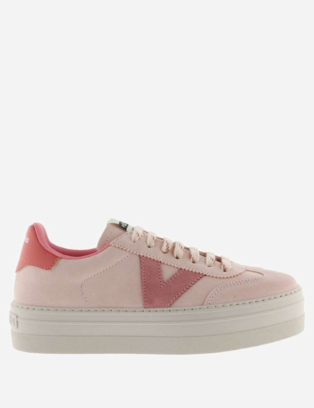 Victoria Women's Suede Lace Up Side Detail Platform Trainers - 6 - Pink - Available at M&S