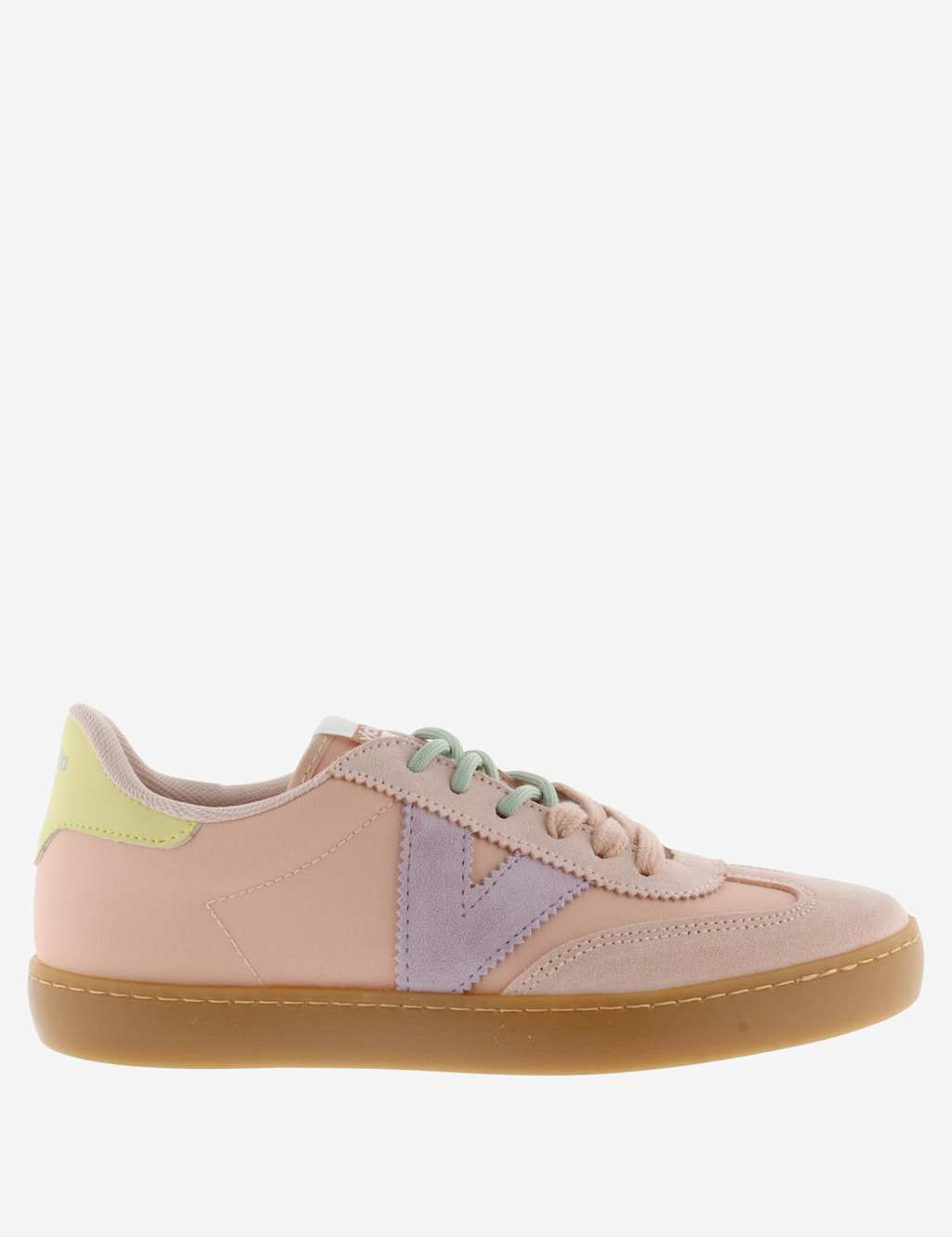 Victoria Women's Lace Up Colour-Block Side Detail Trainers - 5 - Pink - Available at M&S