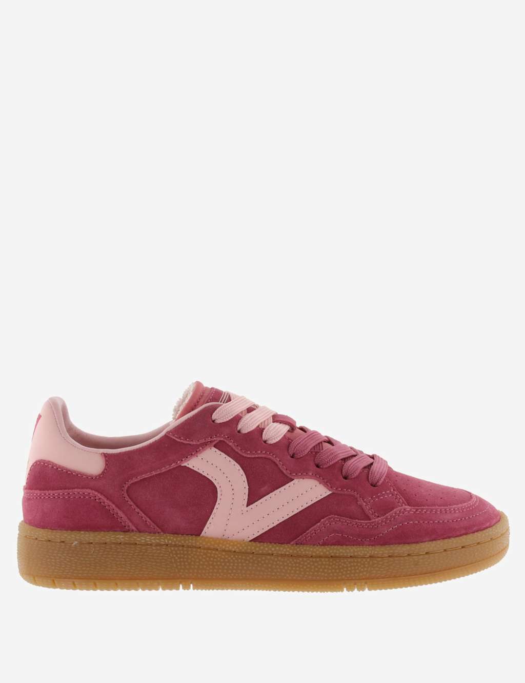 Victoria Women's Suede Cup Sole Trainers - 4 - Fuchsia - Available at M&S