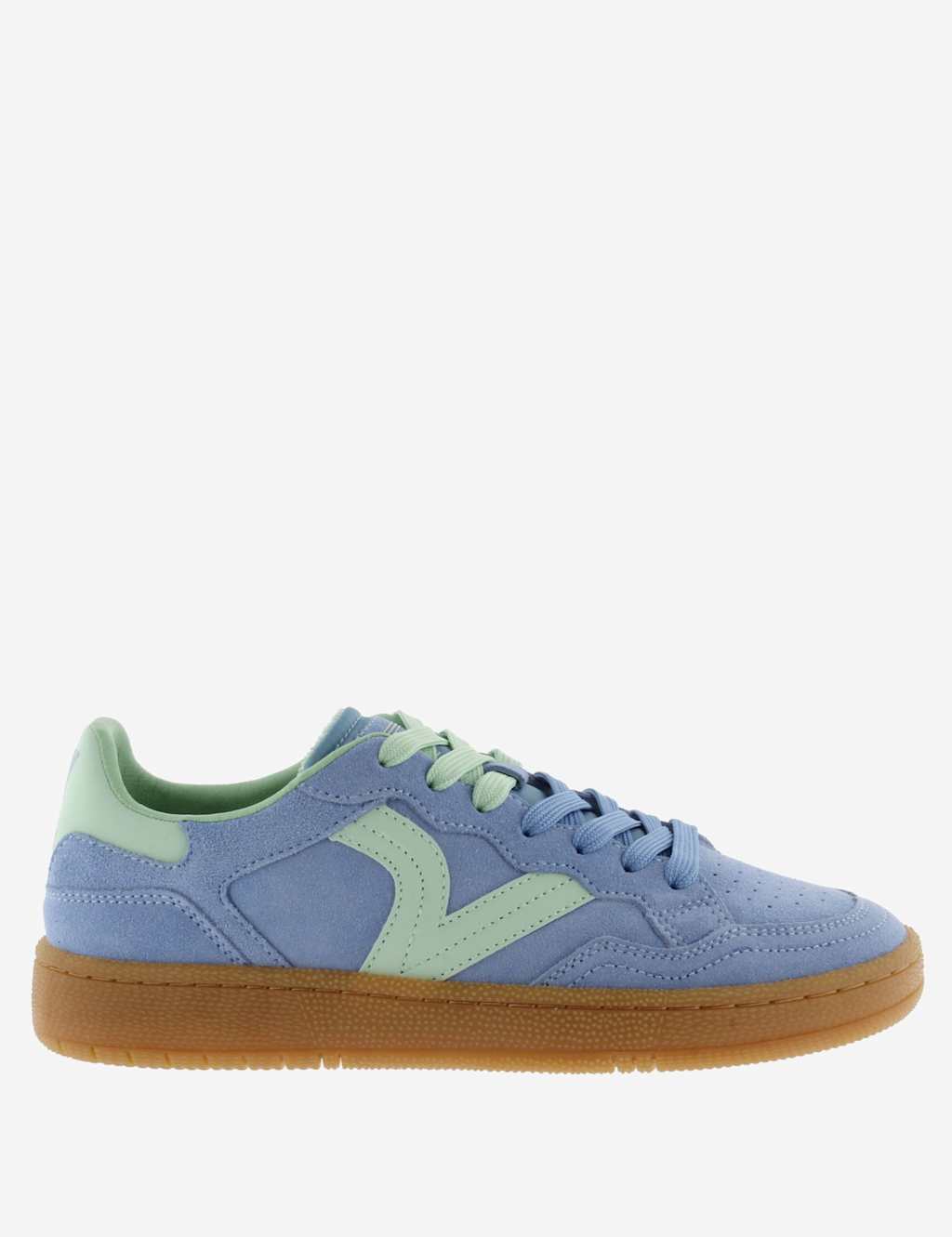 Victoria Women's Suede Cup Sole Trainers - 4 - Pale Blue - Available at M&S