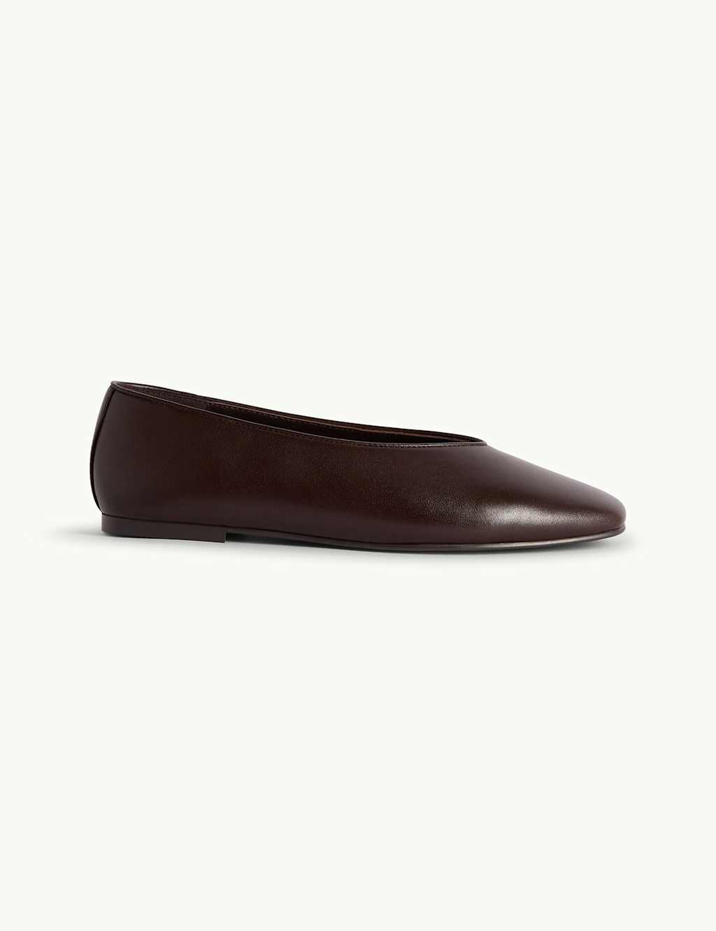 Nobody's Child Women's Leather Flat Ballet Pumps - 41 - Chocolate - Available at M&S