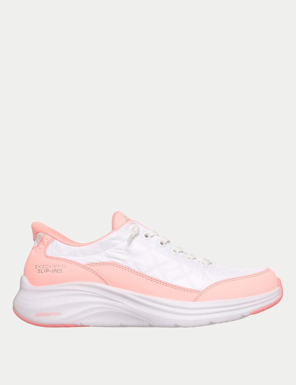 Skechers Women's Contour Foam Trainers - 7 - White Mix - Available at M&S