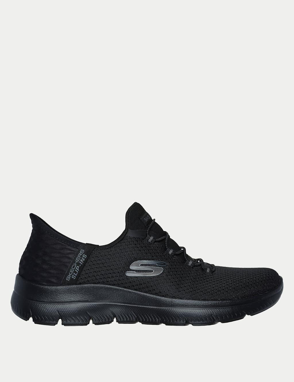 Skechers Women's Wide Fit Summits Diamond Dream Slip In Trainers - 8 - Black - Available at M&S
