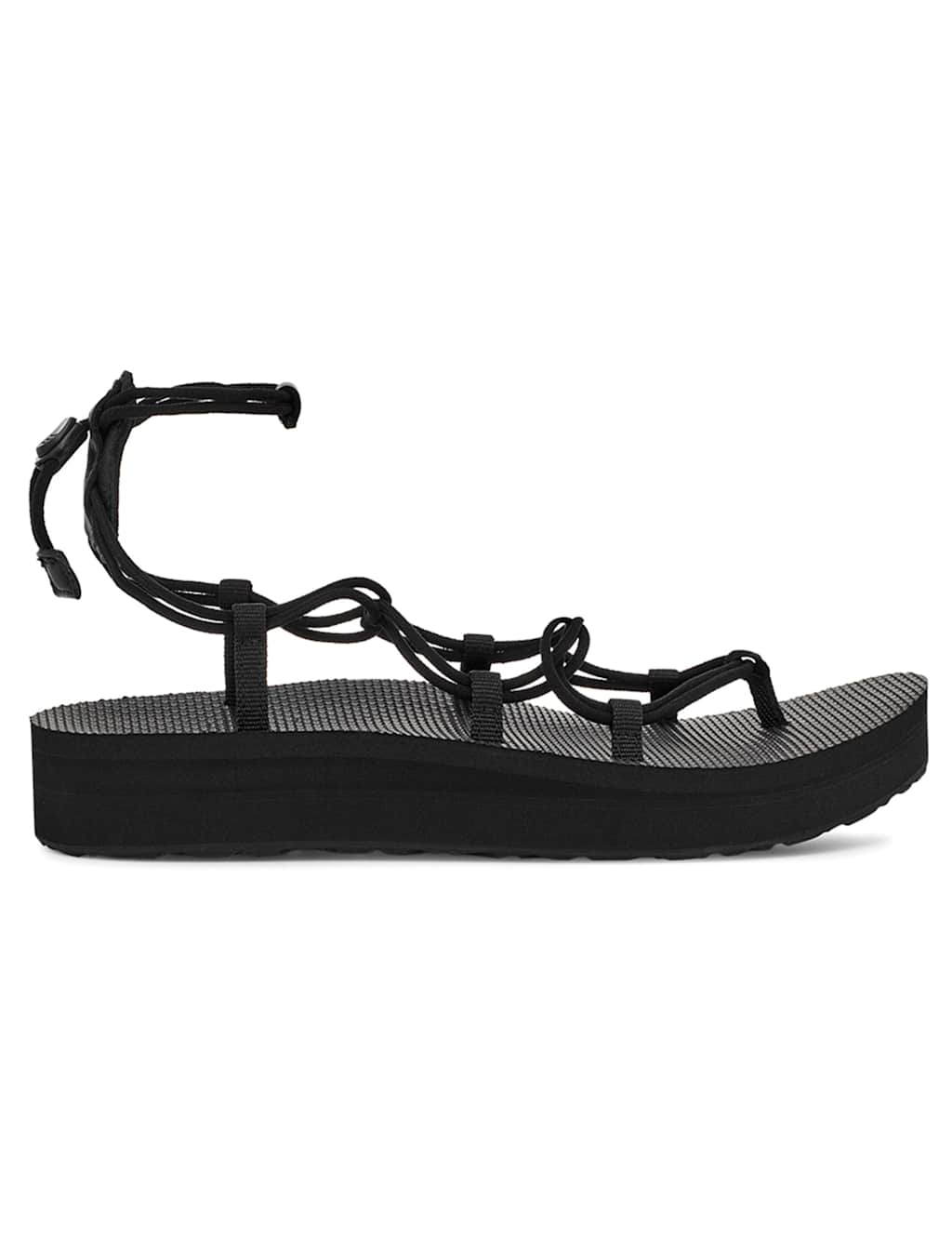 Teva Strappy Wedge Gladiator Sandals Black