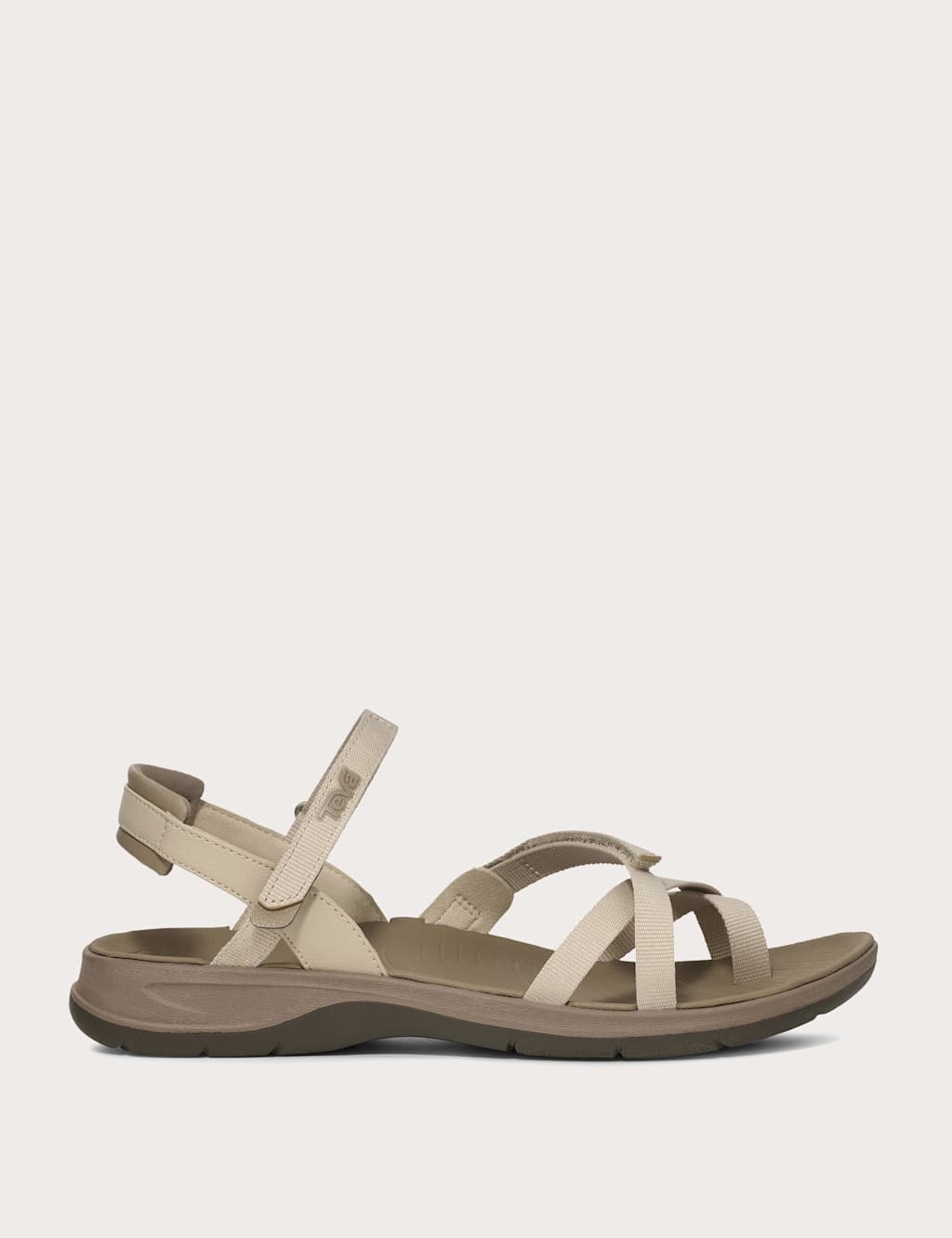 Teva Women's Ankle Strap Flat Sandals - 4 - Soft White - Available at M&S