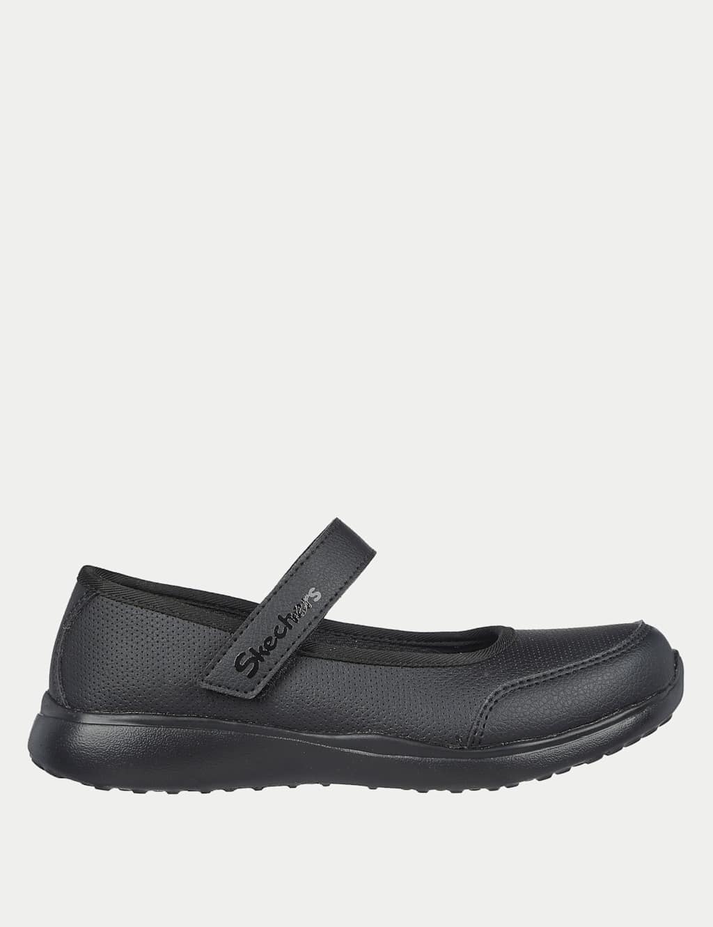 Skechers Girls Microstrides Recess Rules School Shoes (9 ½ Small-4 Large) - 9½ - Black - Available at M&S