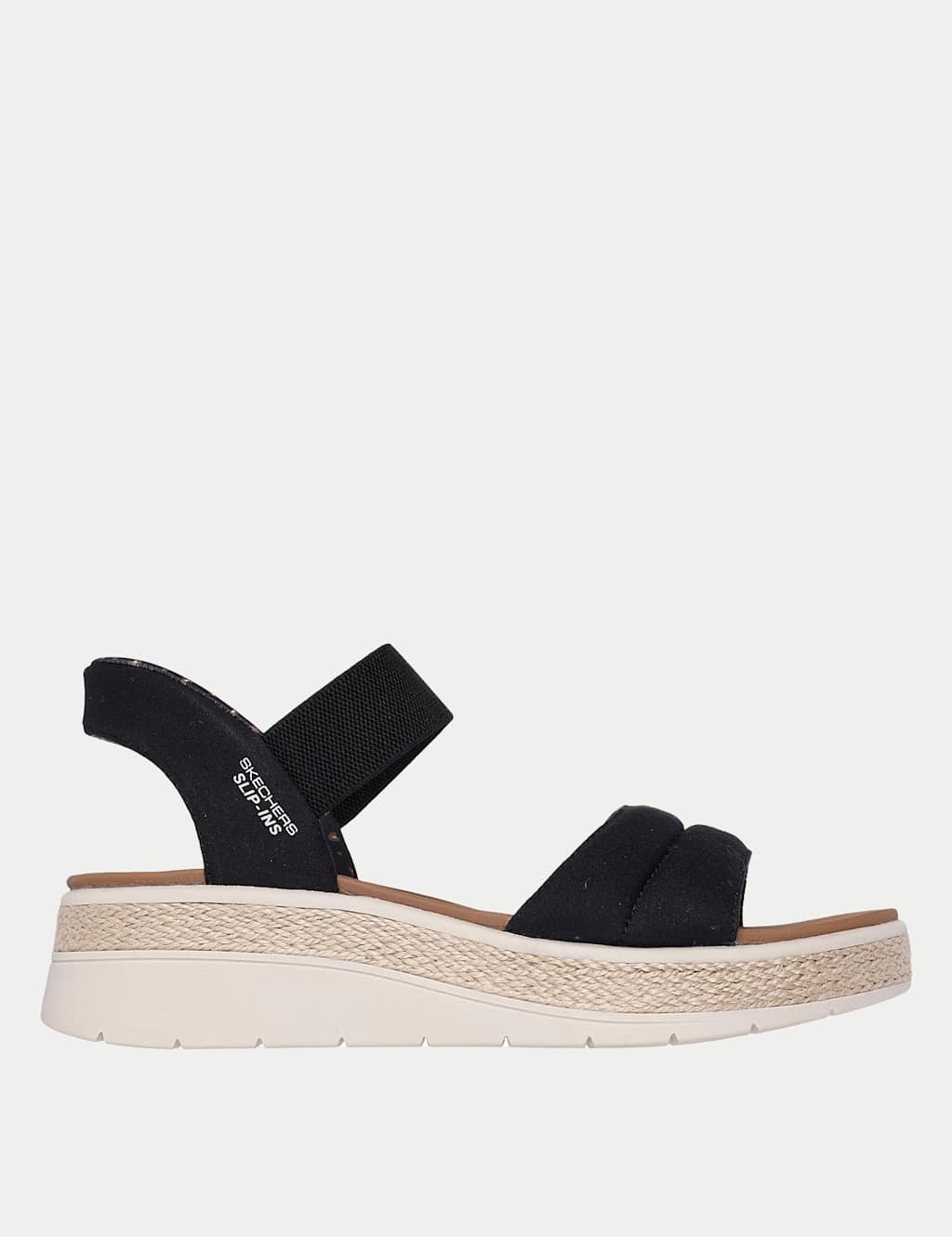 Women's Skechers Bobs Sun Ray Sandals - 6 - Black Mix, Black Mix