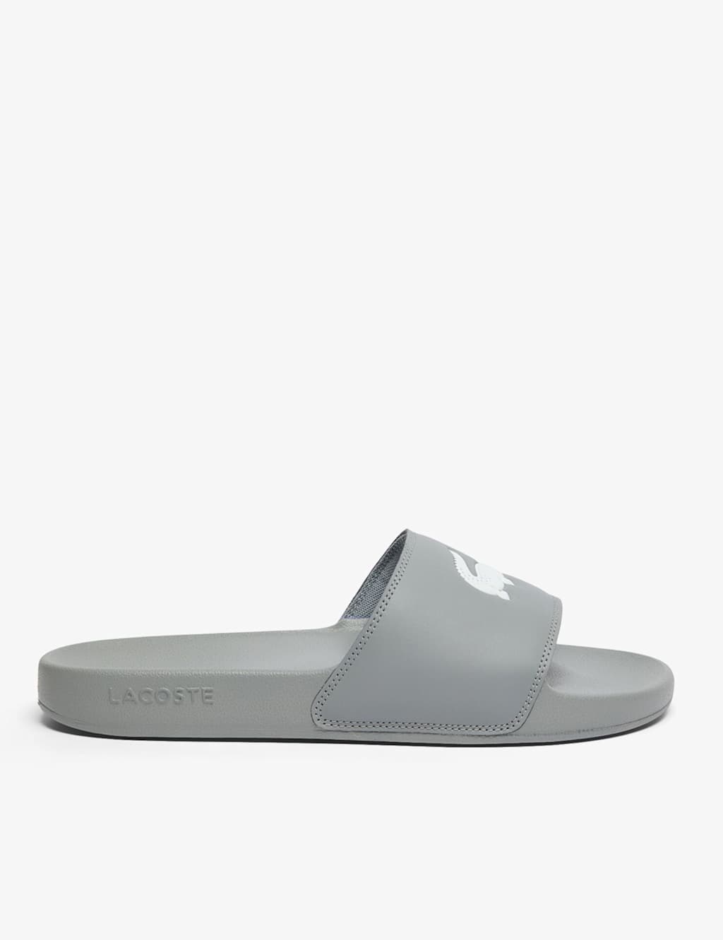 Lacoste Men's Logo Sliders - 9 - Grey Mix - Available at M&S