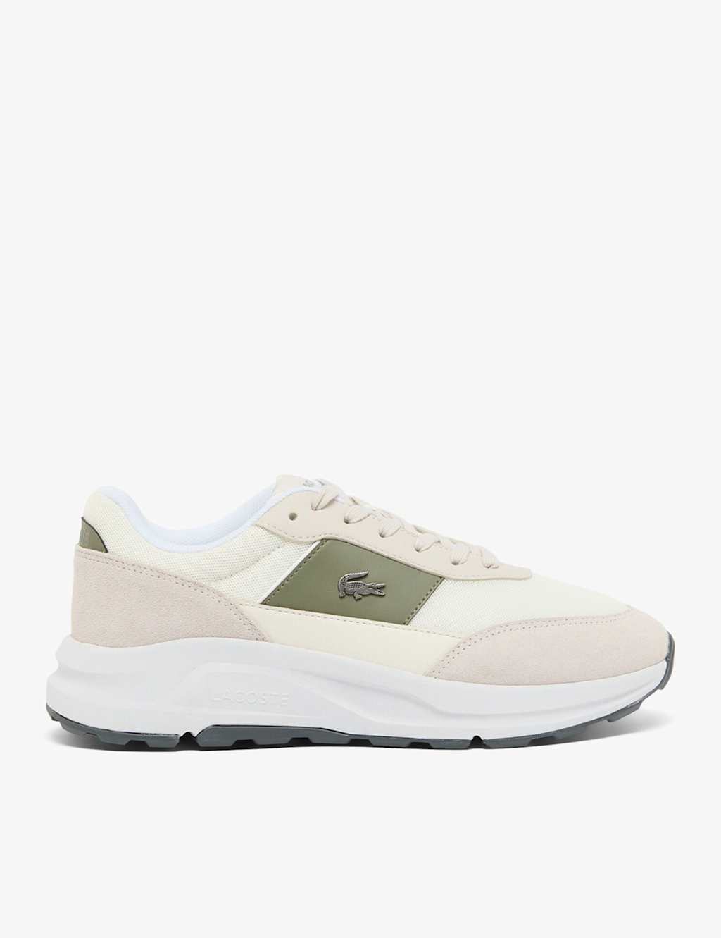 Lacoste Men's Run Set Lace-Up Trainers - 12 - Natural Mix - Available at M&S