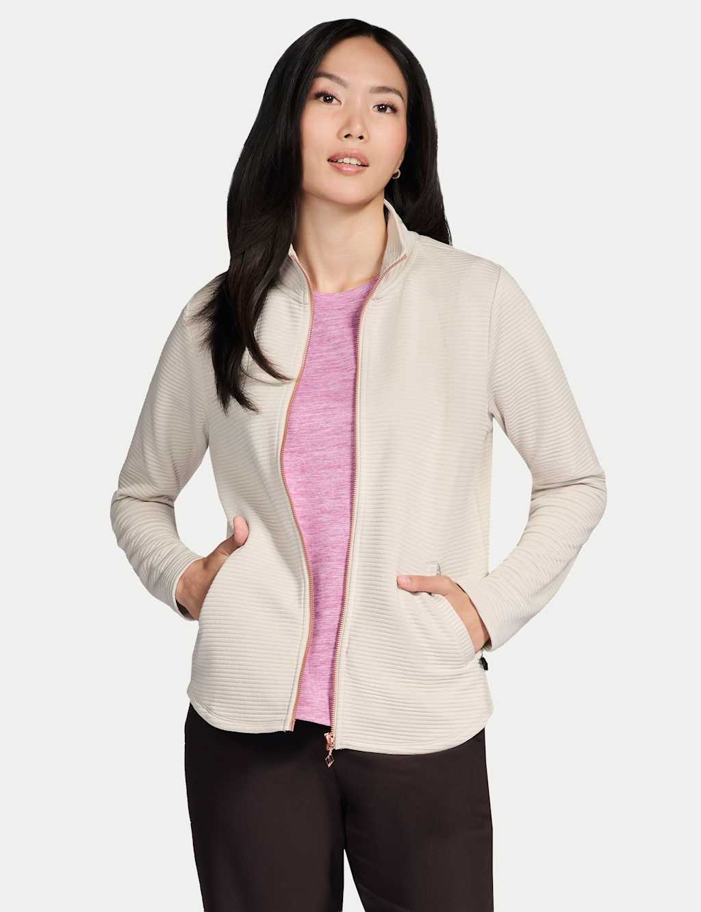 Skechers GO WALK Shine Jersey Sports Jacket Natural