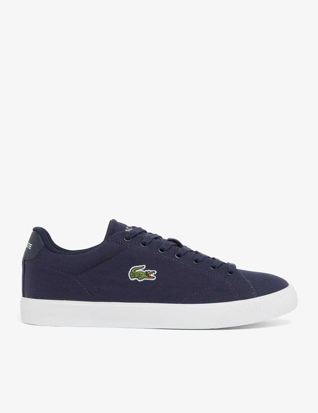 Lacoste Men's Lerond Set Lace-Up Trainers - 9 - Navy Mix - Available at M&S