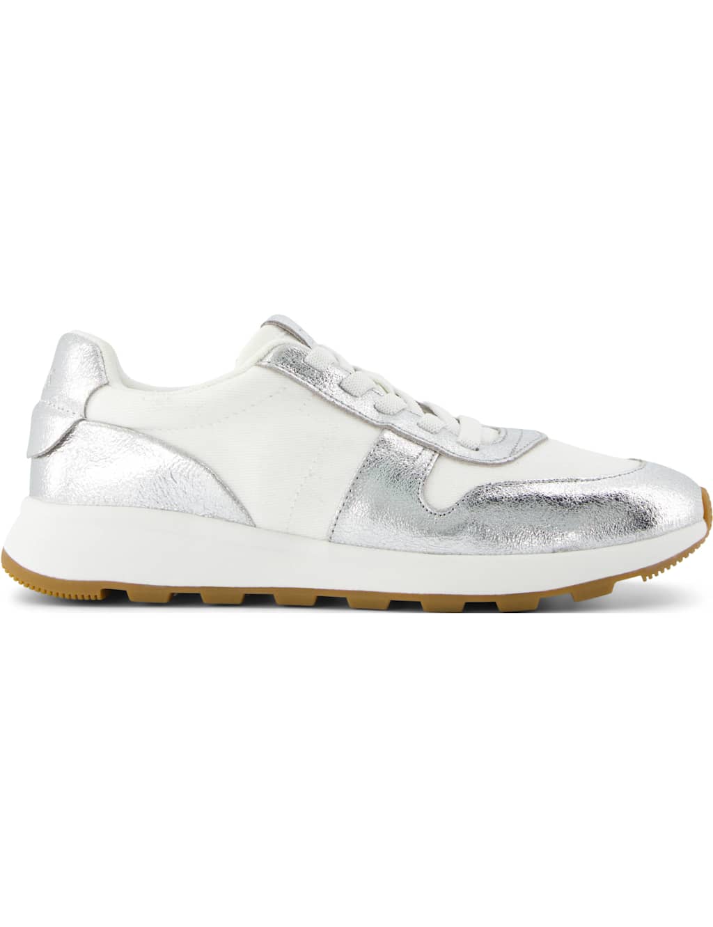 Leather Metallic Trainers