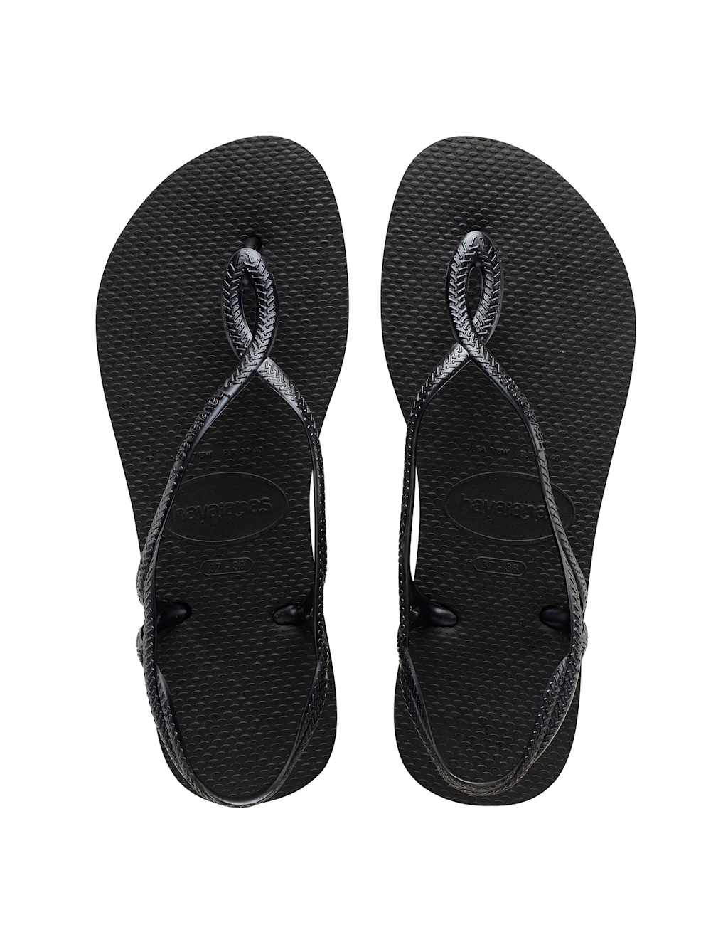 Havaianas Women's Ankle Strap Flat Flip Flops - 35/36 - Black - Available at M&S