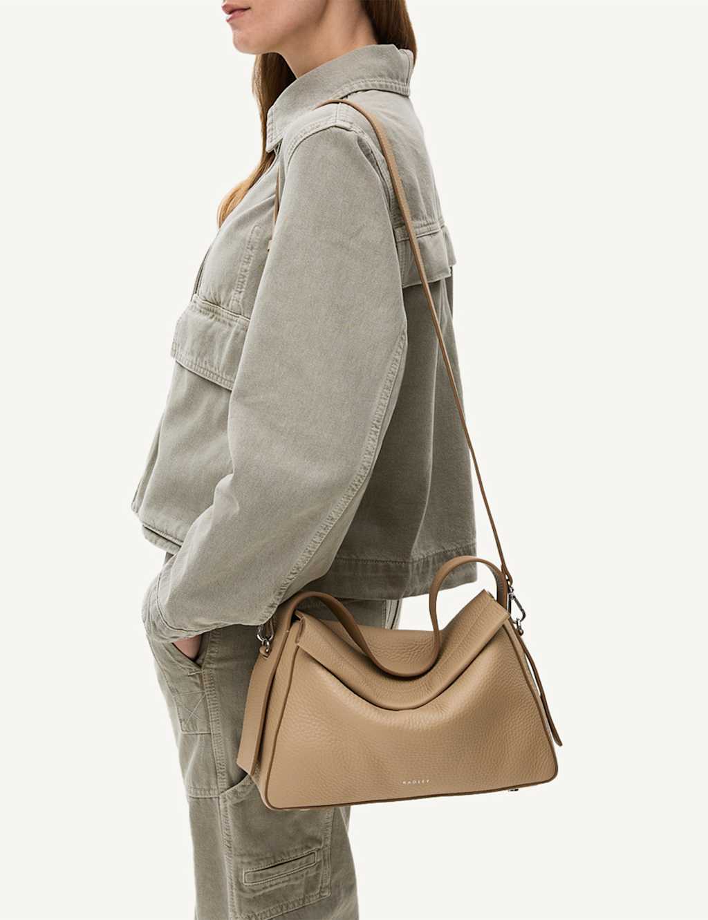 De Beauvoir Leather Medium Zip Grab Bag
