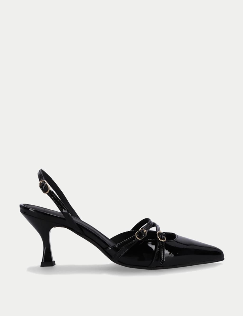 Joelle Onix Leather Patent Slingback Shoes