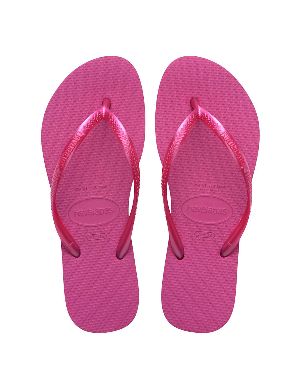 Havaianas Women's Slim Metallic Flip Flops - 35/36 - Pink - Available at M&S