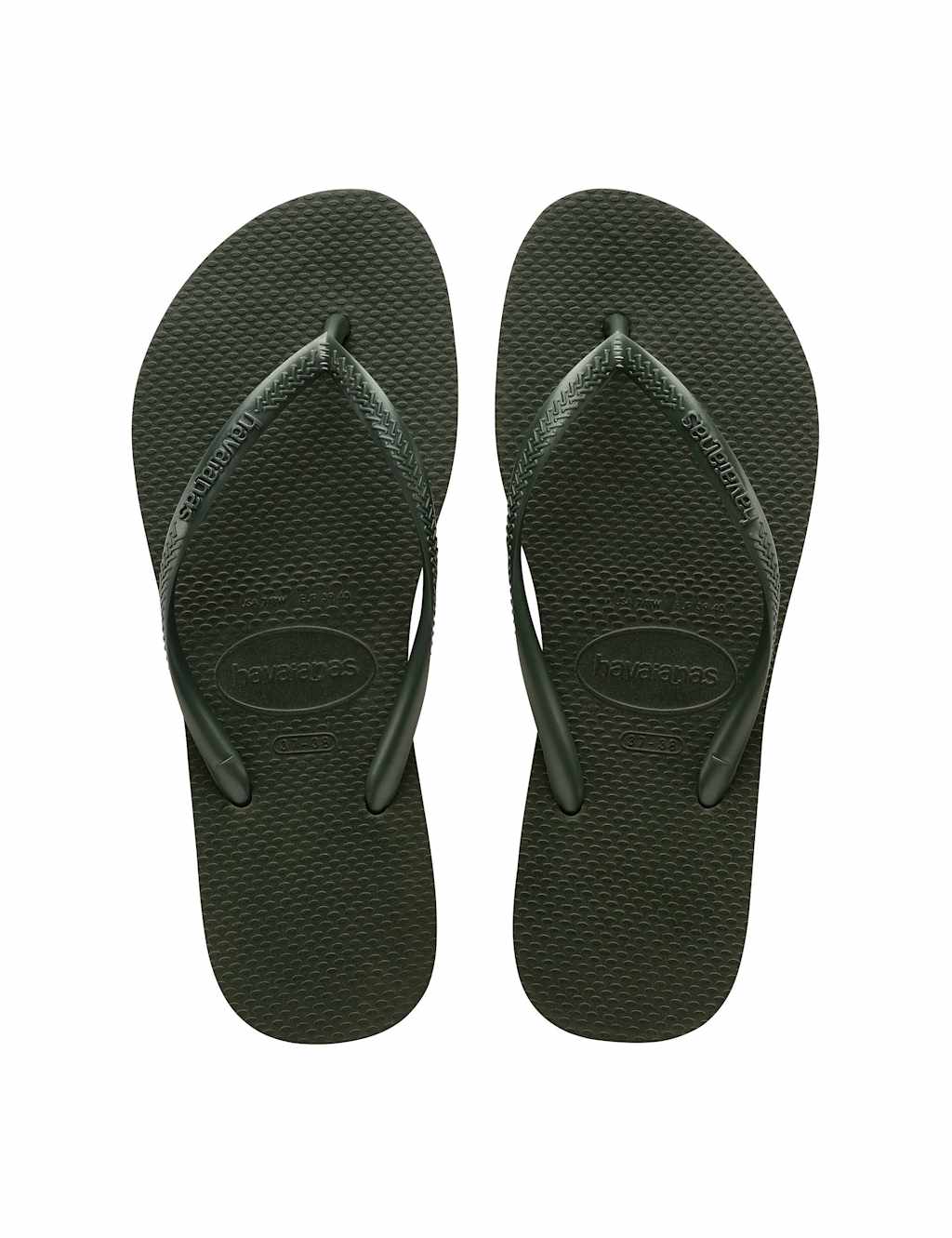Havaianas Women's Slim Metallic Flip Flops - 35/36 - Olive - Available at M&S