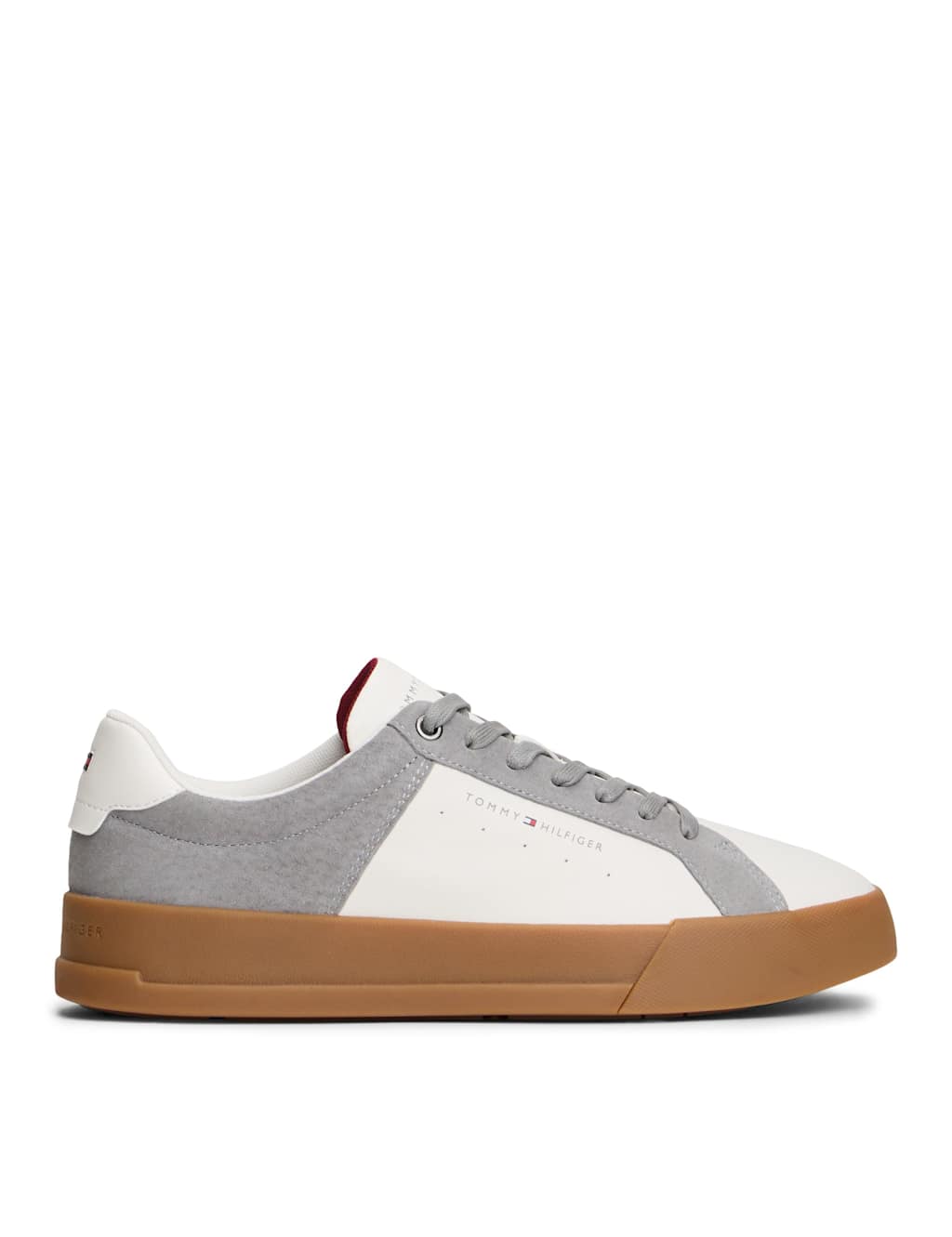 Tommy Hilfiger TH Court Leather Trainers Grey