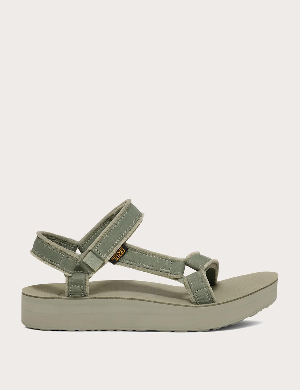 Teva Women's Canvas Ankle Strap Platform Sandals - 6 - Light Green - Available at M&S