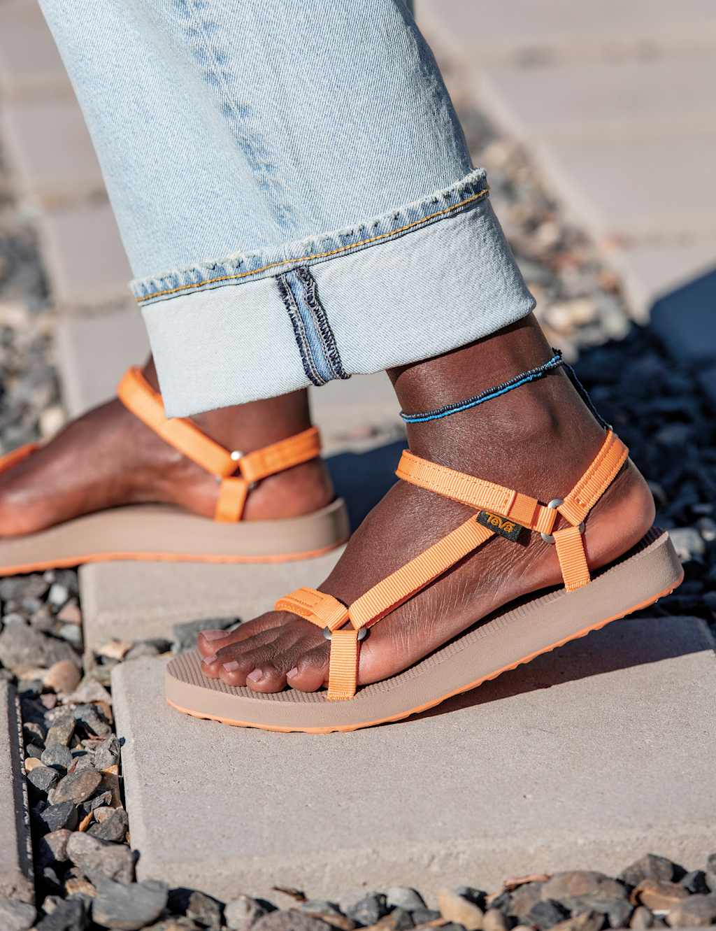 Teva Women's Original Universal Slim Flat Sandals - 4 - Light Orange - Available at M&S
