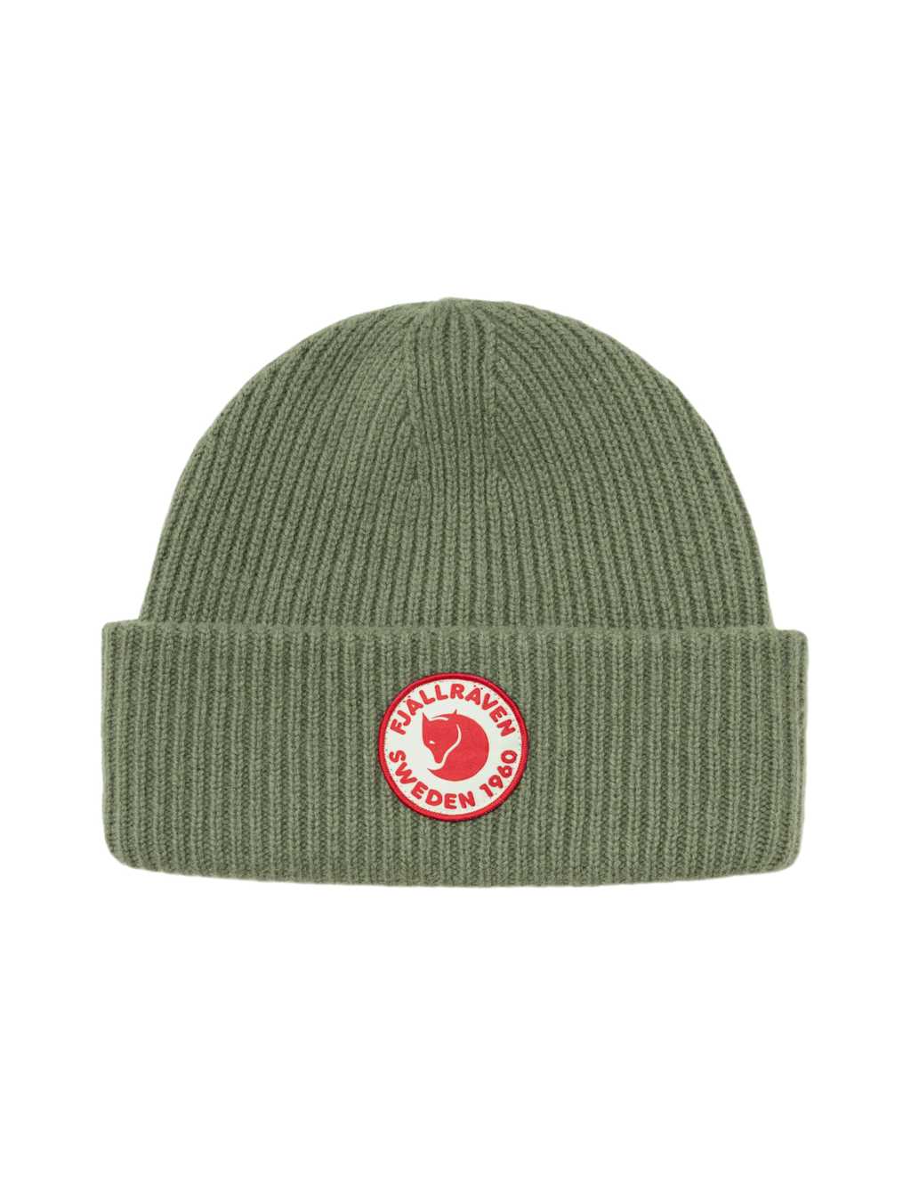 Fjallraven Pure Wool Knitted Beanie Hat Olive