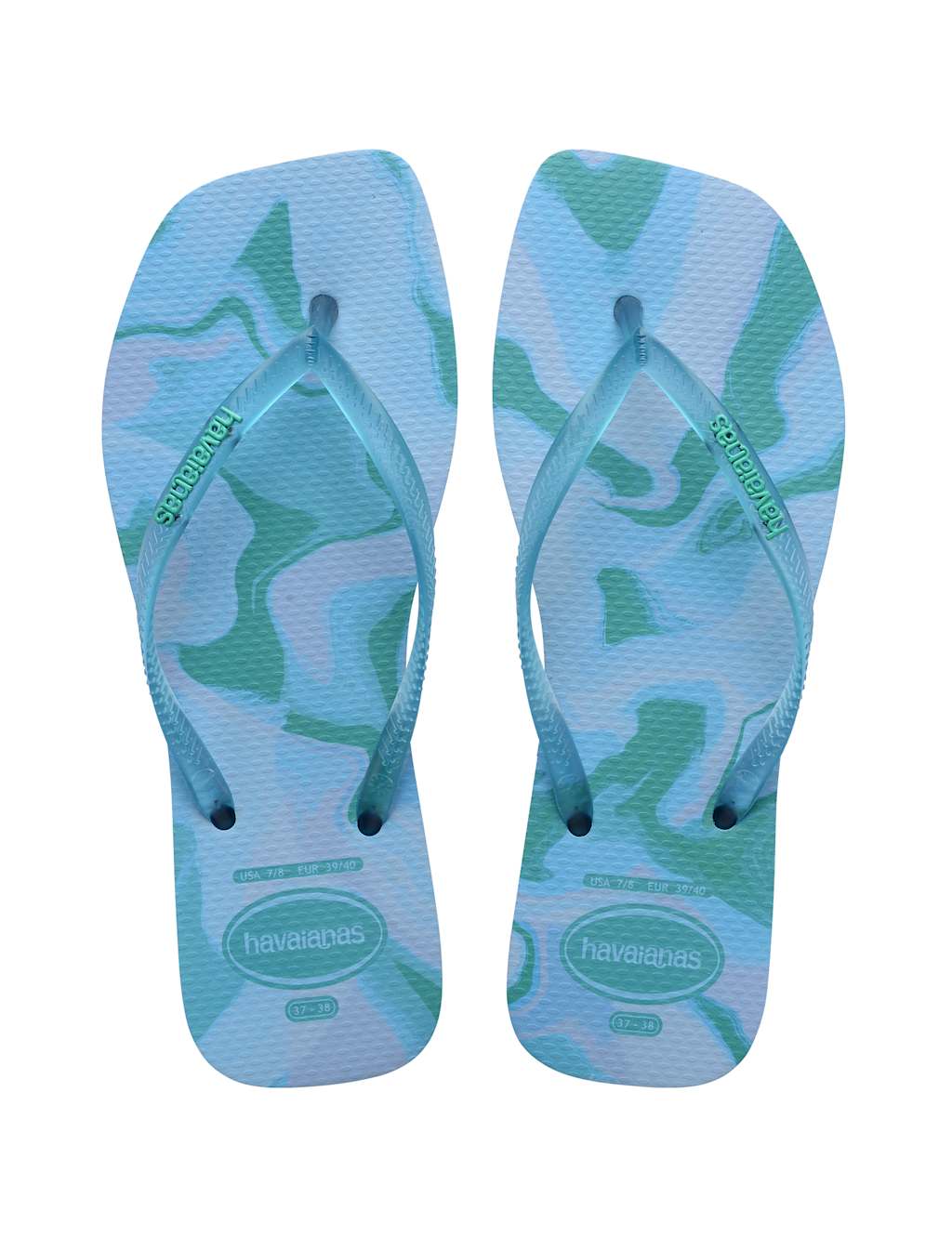 Havaianas Women's Metallic Flat Flip Flops - 37/38 - Blue Marl - Available at M&S