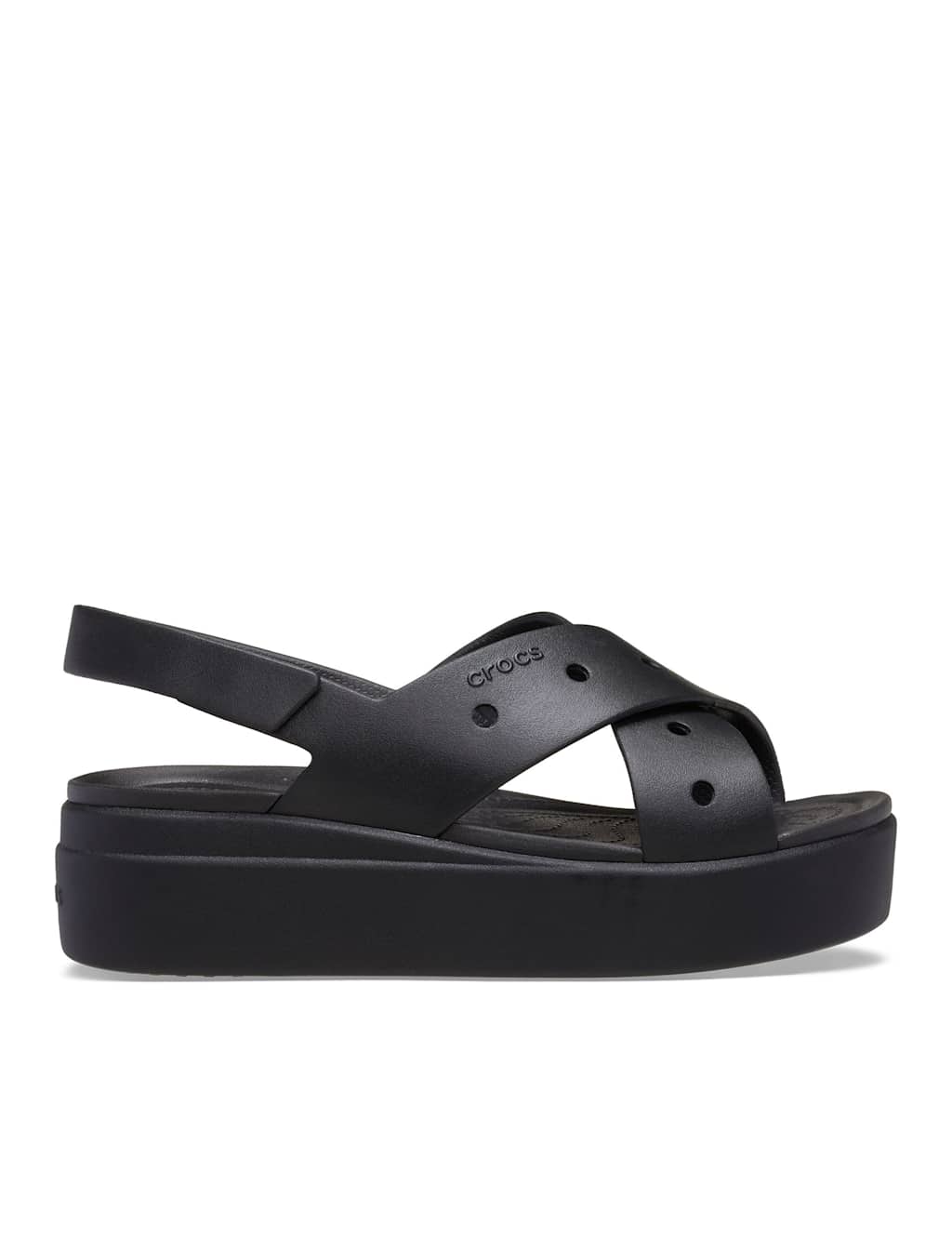 Crocs Women's Brooklyn 4U Cross Strap Slingback Sandals - 8 - Black - Available at M&S