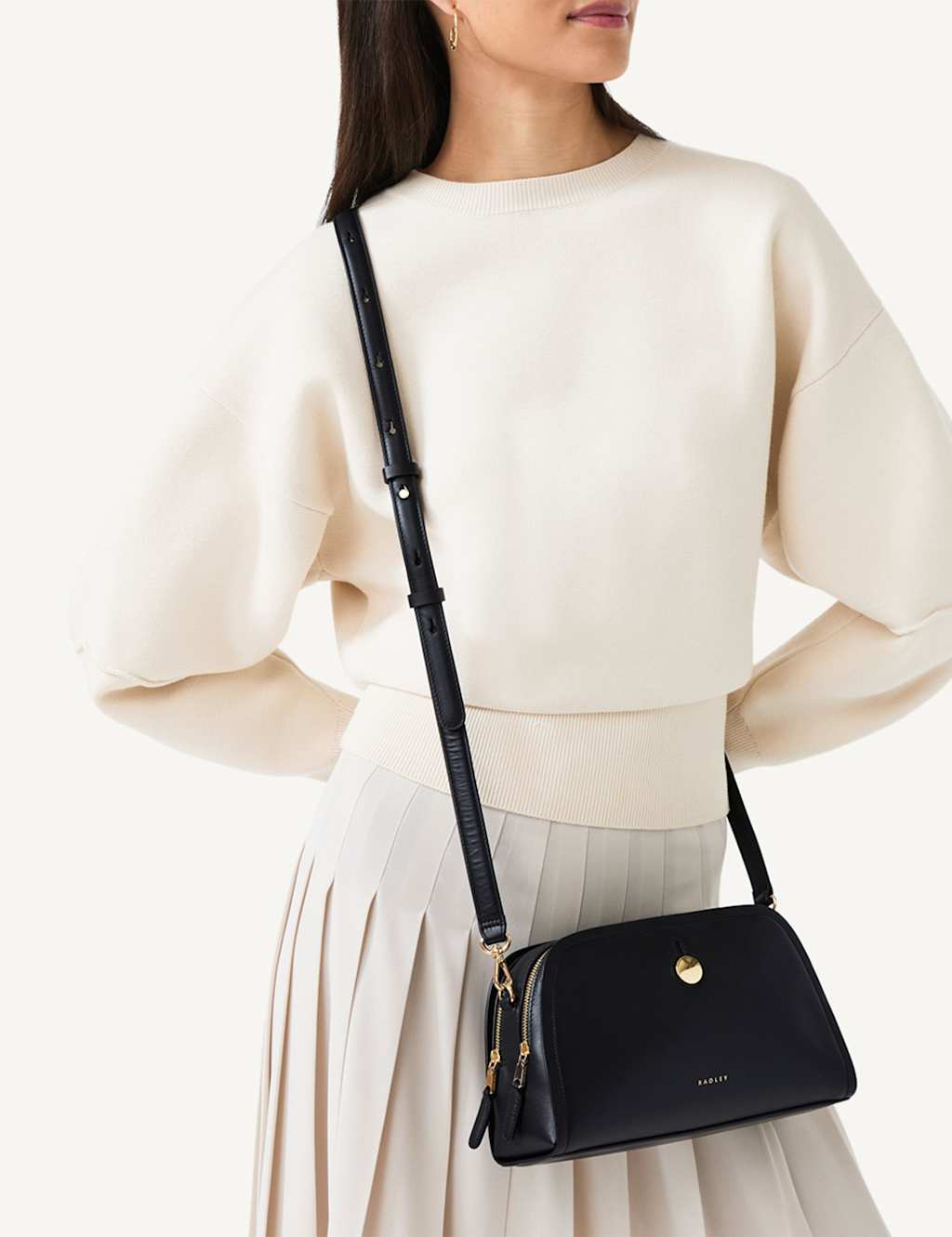 Radley Bathurst Mews Leather Multi Pocket Multi Pocket Bag Black