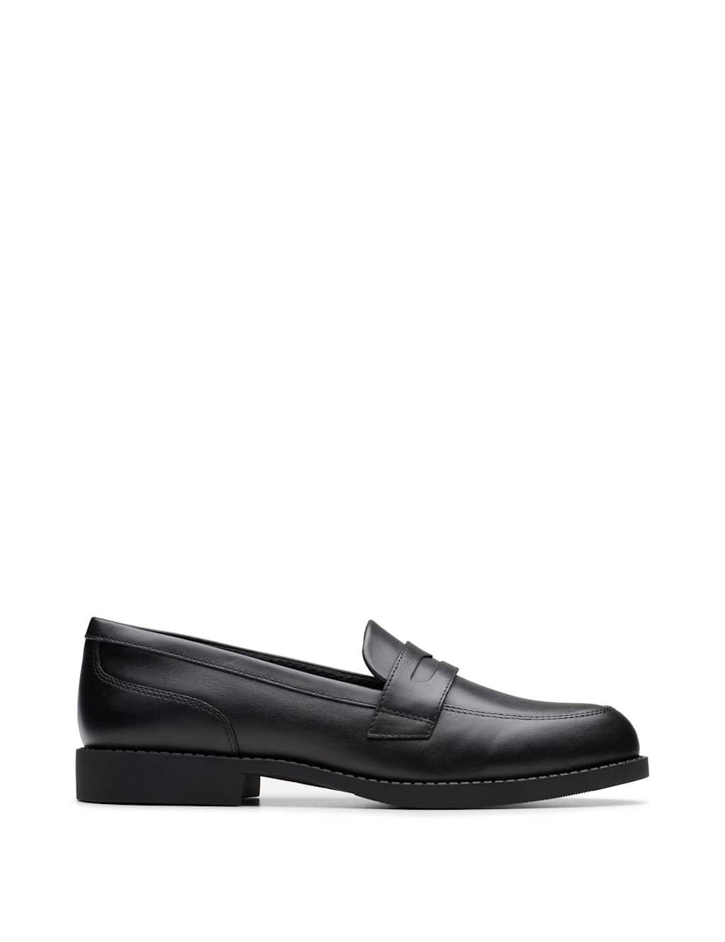 Clarks Kids' Leather Loafers (3 Large-6 Large) Black