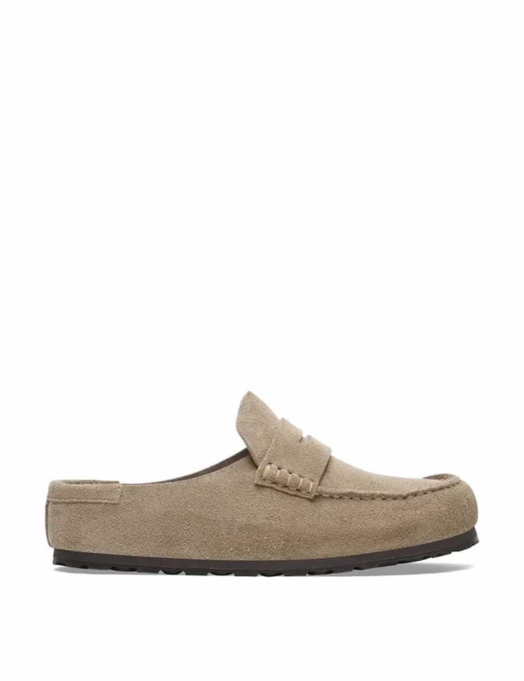 Birkenstock Women's Naples Suede Mules - 8 - Taupe - Available at M&S