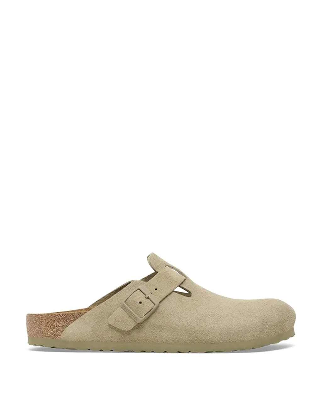 Birkenstock Women's Boston Suede Footbed Clogs - 9½ - Khaki - Available at M&S