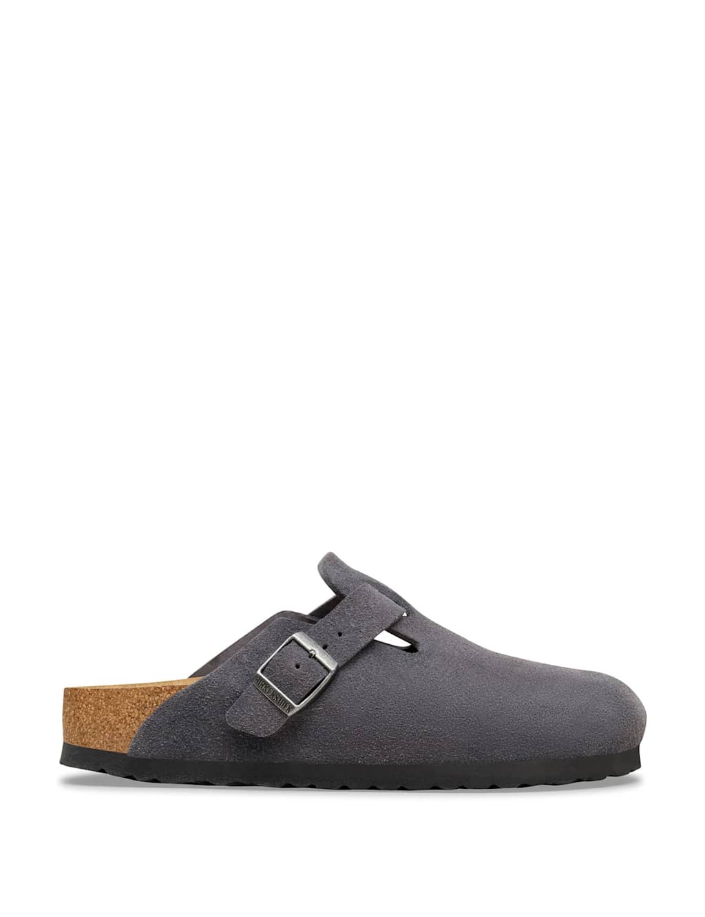 Birkenstock Women's Boston Suede Footbed Clogs - 5 - Charcoal - Available at M&S