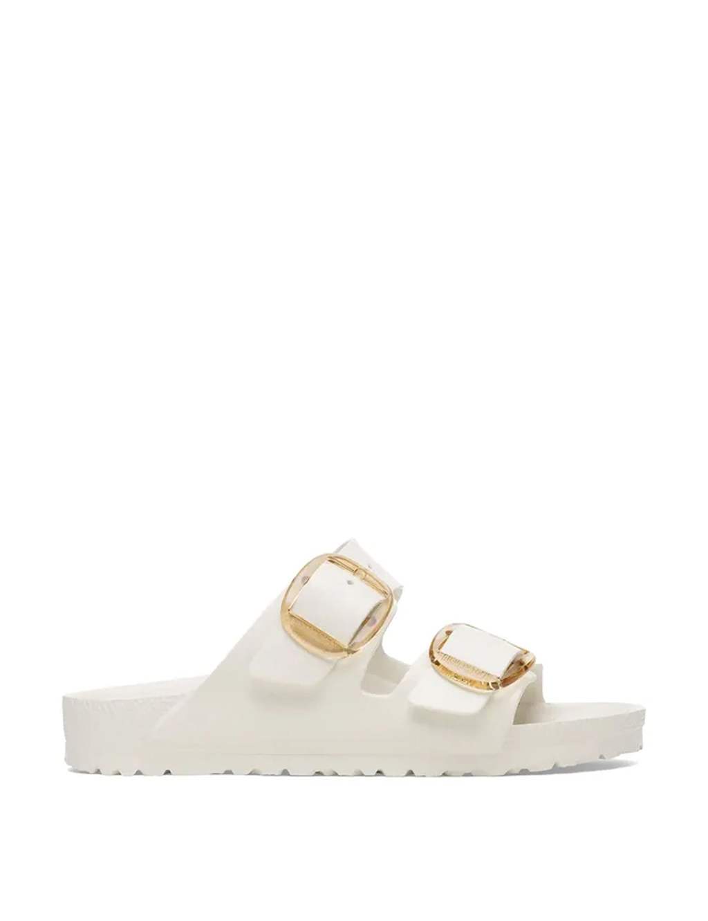 Birkenstock Women's Arizona Buckle Flat Footbed Sandals - 7 - White - Available at M&S