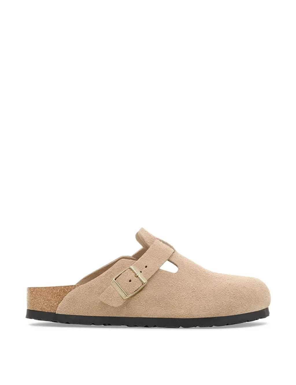 Birkenstock Women's Boston Suede Footbed Clog Mules - 4½ - Sand - Available at M&S