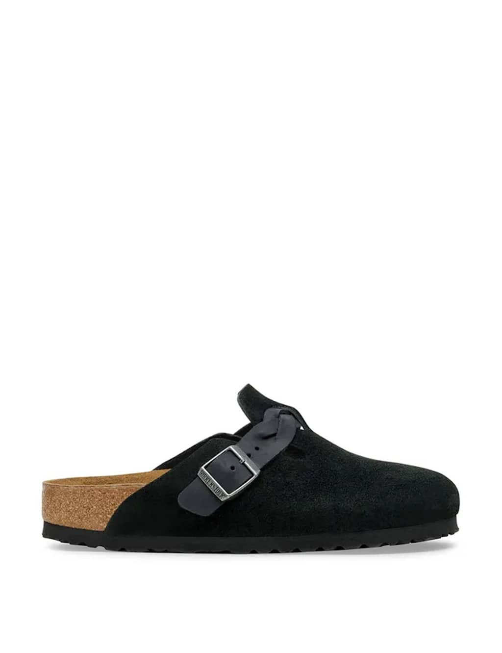 Birkenstock Women's Boston Suede Braided Strap Clogs - 5 - Black - Available at M&S