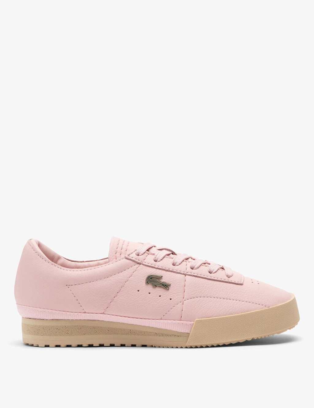 Lacoste Aura Leather Trainers Light Pink