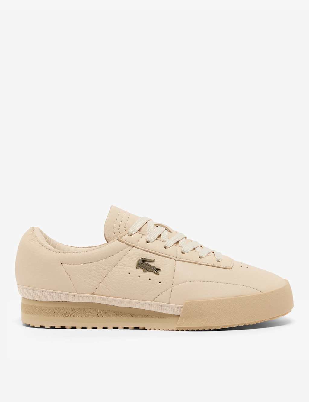 Lacoste Aura Leather Trainers Light Brown