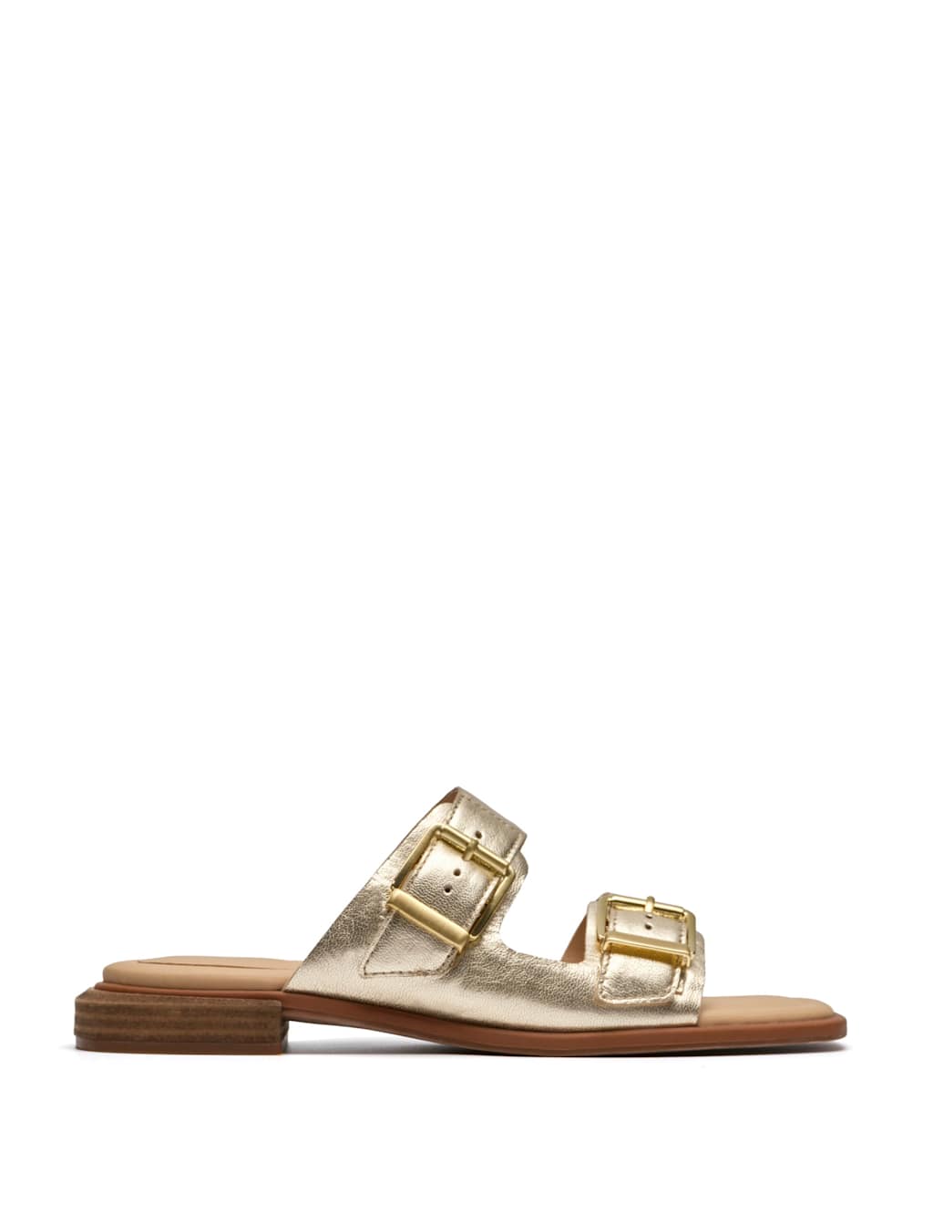 Clarks Women's Leather Sandals - 6½ - Gold - Available at M&S