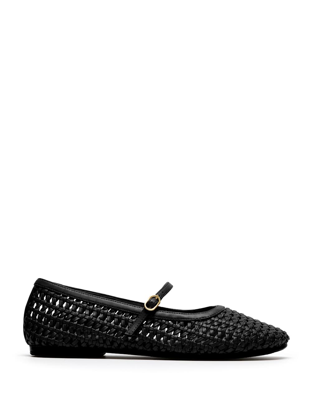 Clarks Women's Woven Mary Jane Ballet Pumps - 8 - Black - Available at M&S