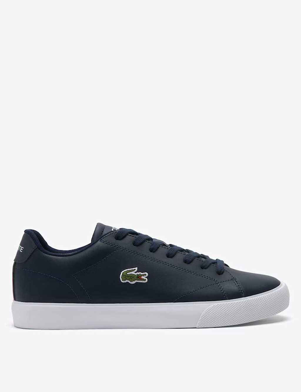 Lacoste Lerond Set Leather Lace-Up Trainers Navy