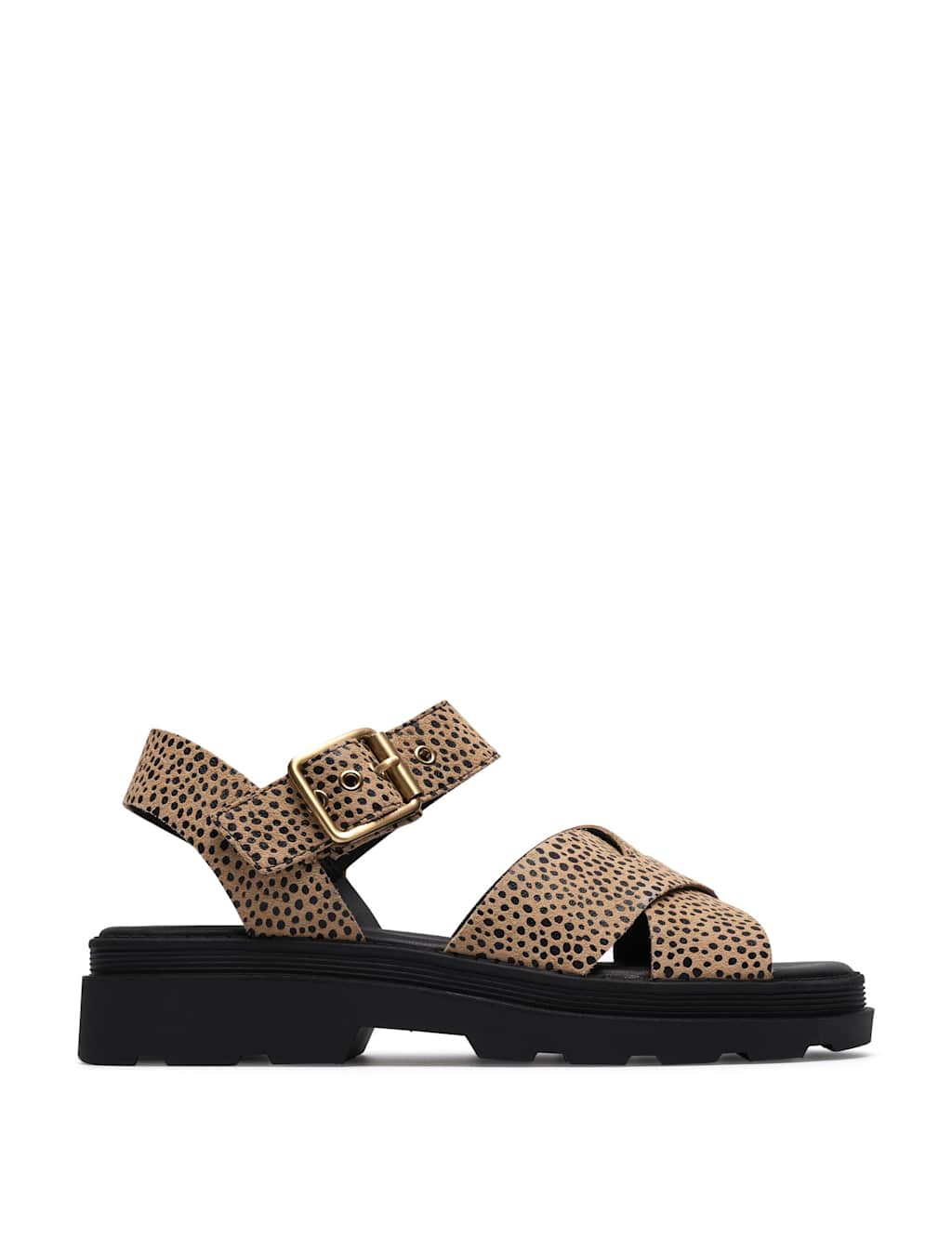 Clarks Women's Leather Ankle Strap Platform Sandals - 8 - Multi - Available at M&S