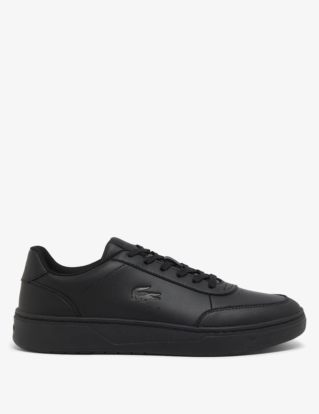 Lacoste Court Pro Leather Lace-Up Trainers Black