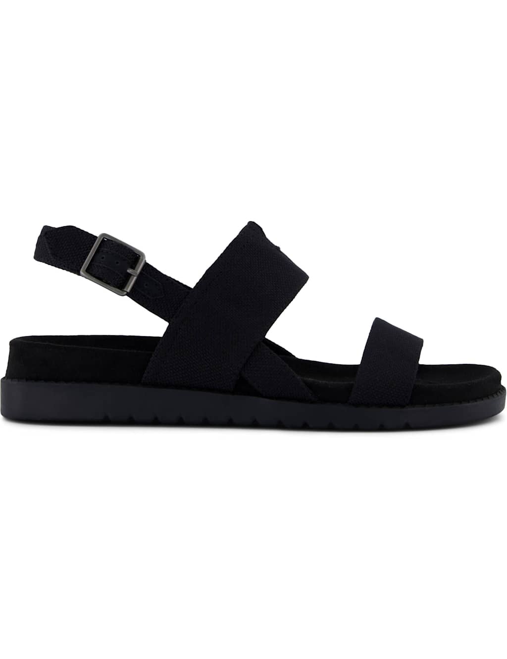 Toms Women's Canvas Strappy Footbed Slingback Sandals - 6 - Black - Available at M&S
